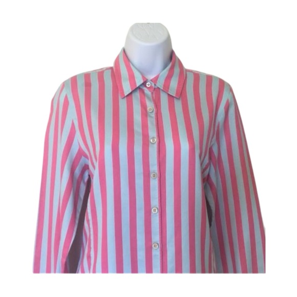 Faconnable Bold Stripe Button Front Shirt - Picture 3 of 5